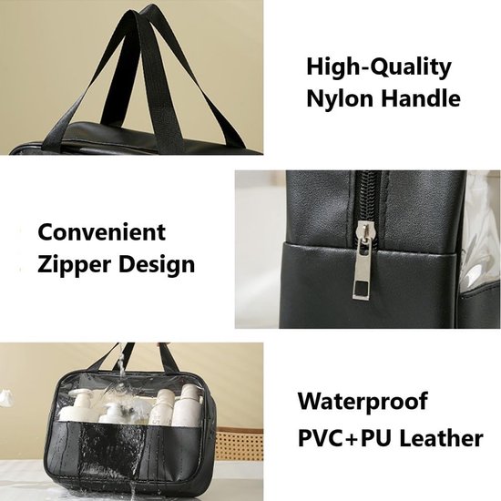 Tommy Hilfiger Heren TH Foundation Washbag, zwart, één maat