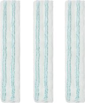 3x essuie-glace de rechange en tissu adapté pour Leifheit Nettoyant pour vitres essuie-glace 3 en 1 - vadrouille en tissu 32 cm