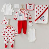 I love mum&dad - Baby newborn 10-delige kleding set meisjes- Newborn kleding set - Newborn set - Babykleding - Babyshower cadeau - Kraamcadeau