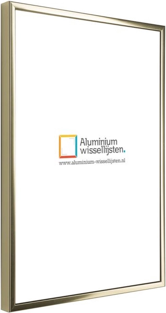 Lichtendonk Aluminium Wissellijst 60 x 70 Glans Goud - Ontspiegeld Acrylite - Art.nr.: 048-001