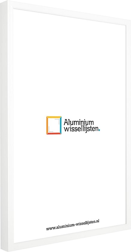 Aluminium Wissellijst 60 x 90 Wit - Ontspiegeld Acrylite - Professional