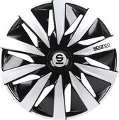 Sparco Wieldoppen Lazio - 15 inch - Zwart/Zilver