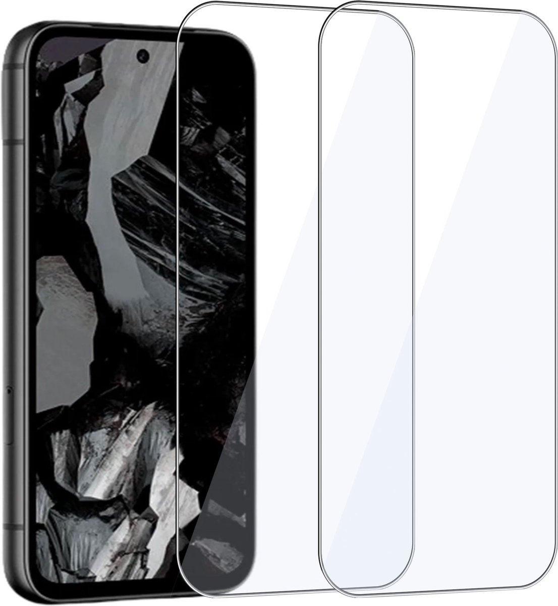 2x Geschikt voor Google Pixel 8a - Screenprotector - Beschermglas - GuardCover