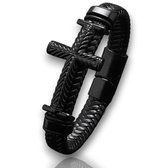 Bracelet pour Homme – Cuir Noir avec Croix Coire – Bracelets en Cuir – Cadeau pour Homme – Cadeaux Masculins