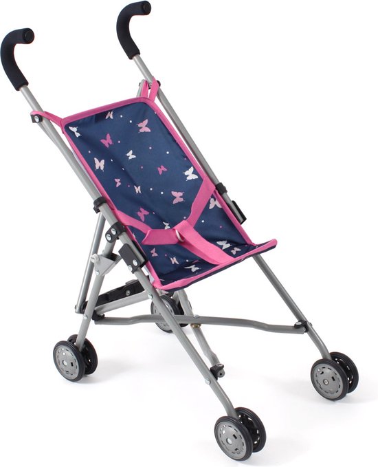 Bayer Chic 2000 - Mini-Poppenbuggy Roma – Vlinders Navy Roze