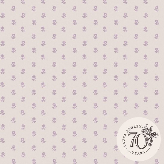 Laura Ashley Daisy Lavender Behang - Bloemen - 10mx52cm - Roze