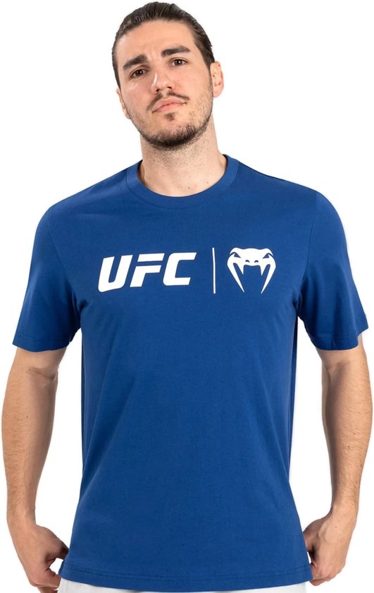 UFC Venum Classic T-Shirt Navy Blauw Wit maat S