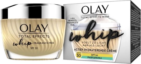 Olay Total Effects Whip Actief Hydraterende Crème Parfumvrij Met SPF30 50 ML