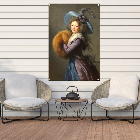 Portrait de Mme Molé-Reymond - Affiches Élisabeth Louise Vigée Le Brun - Affiches femme - Posters de jardin Portrait - Décoration extérieure - Tableau extérieur clôture - Décoration murale affiche jardin 60x90 cm