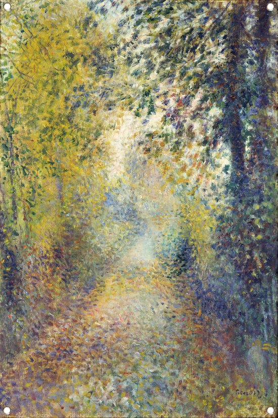 In het bos - Pierre-Auguste Renoir posters - Kleurrijk poster - Tuinposter Oude meesters - Posters buiten - Tuin schilderij - Tuin decoratie tuinposter 70x105 cm