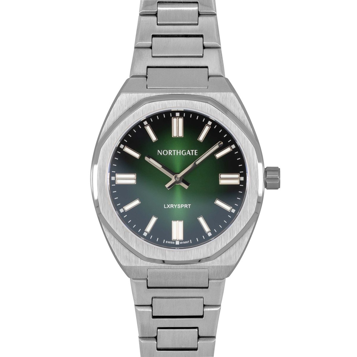 Northgate Emerald Green Silver 34mm - Dameshorloge