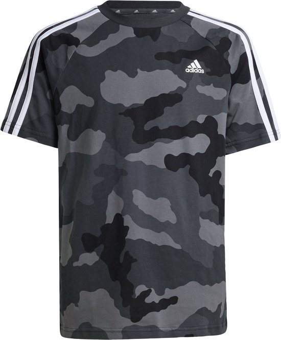 adidas Sportswear J BL CAMO T - Kinderen - Grijs- 164