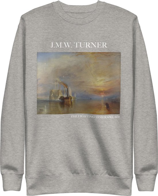 J.M.W. Turner 'De Vechtende Temeraire' ("The Fighting Temeraire") Beroemd Schilderij Sweatshirt | Unisex Premium Sweatshirt | Carbon Grijs | M