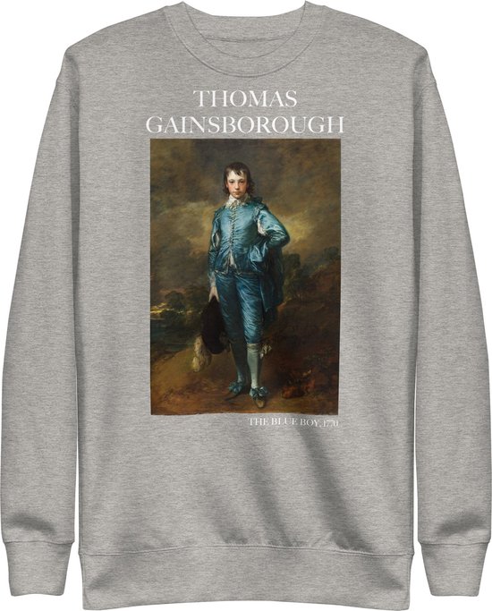 Thomas Gainsborough 'De Blauwe Jongen' ("The Blue Boy") Beroemd Schilderij Sweatshirt | Unisex Premium Sweatshirt | Carbon Grijs | M