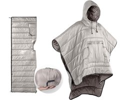 Slaapzak Mantel Winter Camping Poncho Draagbare Deken Luie Quilt Lounge Deken Warm Jas voor Mannen Vrouwen met Capuchon Slaapzak voor camping