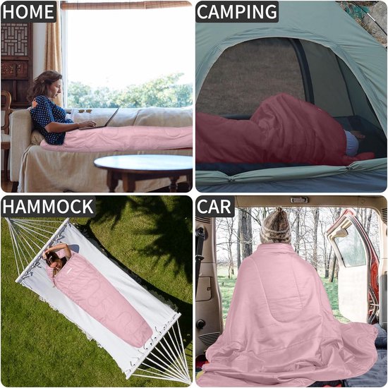 Slaapzak, 3 seizoenen, ultralichte mummieslaapzak [800 g], slaapzak kleine verpakkingsmaat & volwassenen - outdoor, camping, trekking, indoor van Forceatt — afbeelding 2