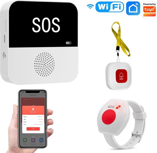 Foto: Go shipping senioren alarm paniekknop senioren alarm horloge sos knop alarm ouderen sos horloge