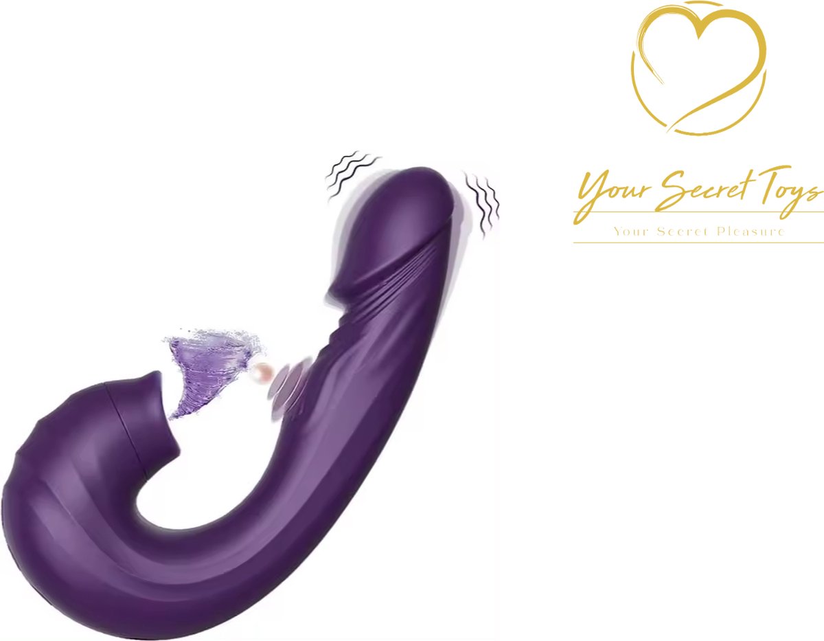 Goedkoopste Bowen - Lik Vibrator- Vibrator - 3 in 1 Vibrator - Anale Dildo - G-Spot - Clitoris Stimulator - Vibrators voor Vrouwen - Sex Toys – Seksspeeltjes – Erotiek