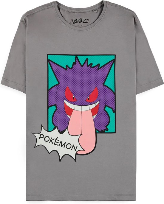 Pokémon Heren Tshirt -2XL- Gengar Grijs