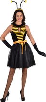 Magic By Freddy's - Bij & Wesp Kostuum - Bijtje Bee Zonder - Vrouw - Geel, Zwart - XL - Carnavalskleding - Verkleedkleding