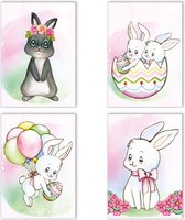 Set de 4 cartes de Pâques différentes - Pasen