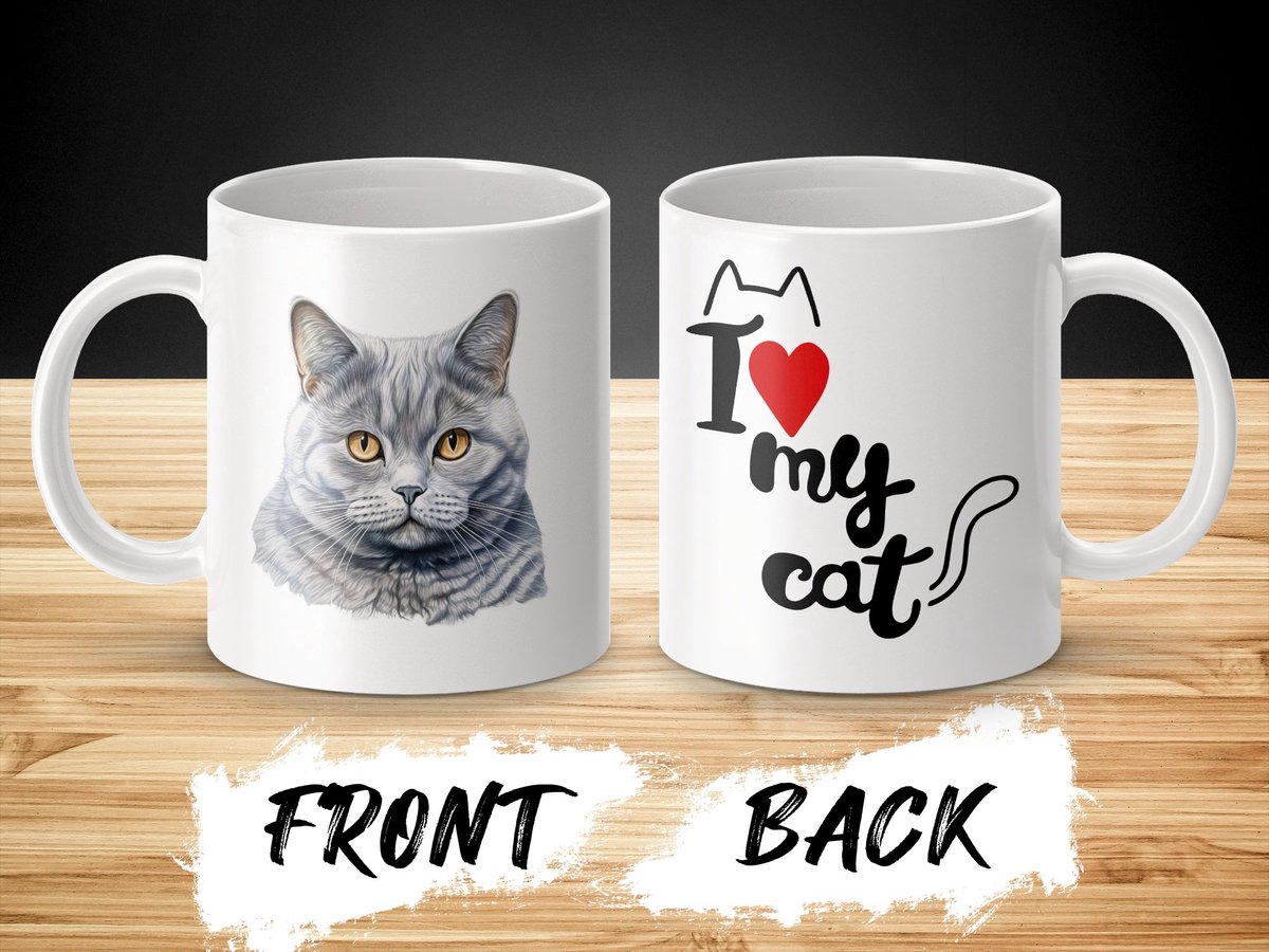 Mok British Shorthair cat - kat - I love my cat - cat lovers - katten