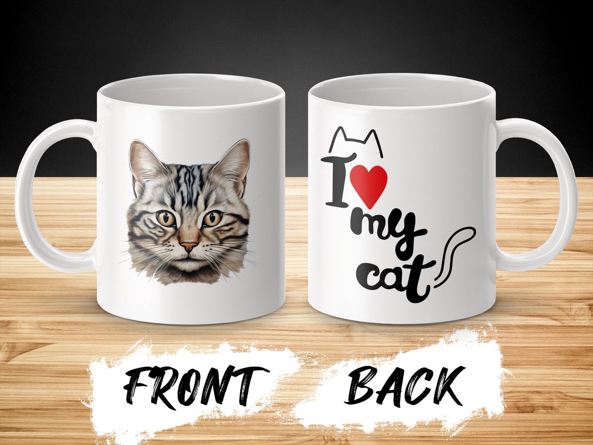 Mok American Shorthair - kat - I love my cat - cat lovers - katten