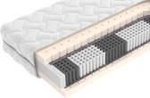 Vita Lux matras 80 x 210 - Clima natuurlatex matras - Pocketvering- 23cm dik - Ergonomisch - Antibacterieel - Wasbare hoes