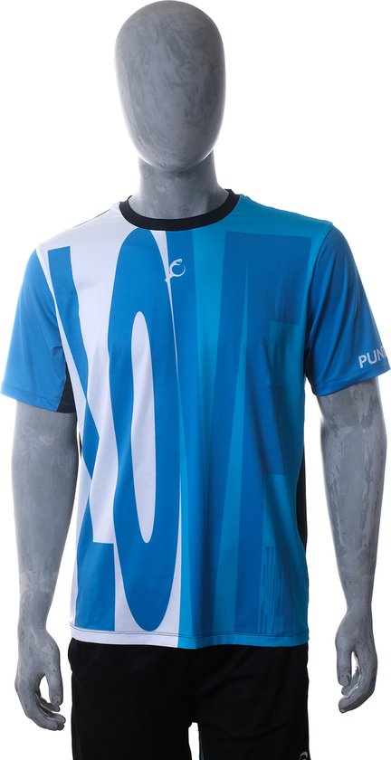 PUNTAZO Padel T-shirt Heren Sportshirt Medium blauw Korte mouw