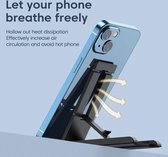 Glowhub - Opvouwbare mini-mobiele telefoonstandaard - 6 snelheidshoek verstelbare mobiele telefoonhouder - draagbare tablet standaardhouder - desktop mobiele standaard - mobiele telefoonhouder houder - mobiele telefoon