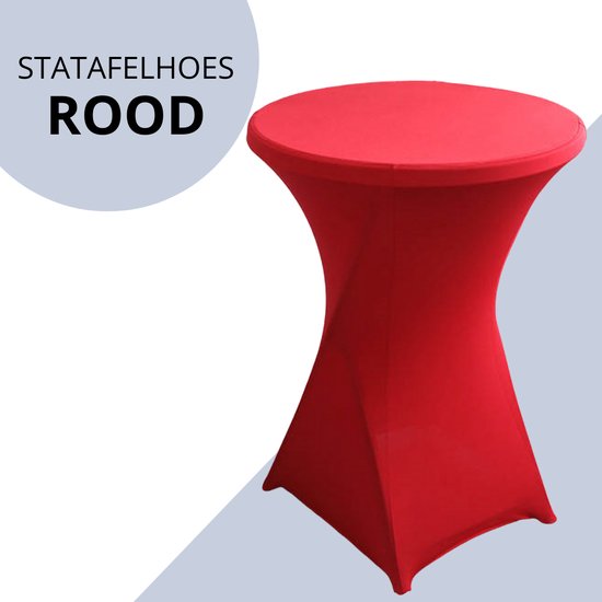 Statafelhoes Rood - Extra dik - Statafelrok Rood - Tafelrok - rood - 80 x 110 - statafelrok - party - verjaardag - feestje - decoratie - rood wit blauw