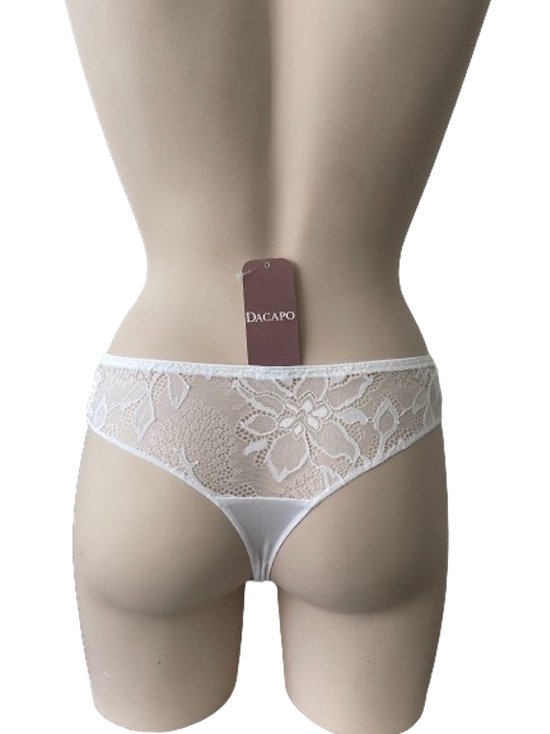 String Femme H&Nathalie Taille 40/42 - Noir Avec Fines Rayures Blanches, Neuf Sans étiquette