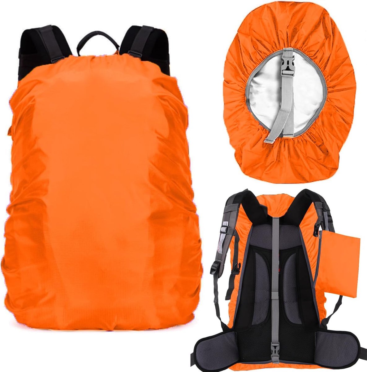 BOTC Rugzak Regenhoes Waterdichte - Regenhoes Backpack - 60L - Backpack Hoe - Oranje
