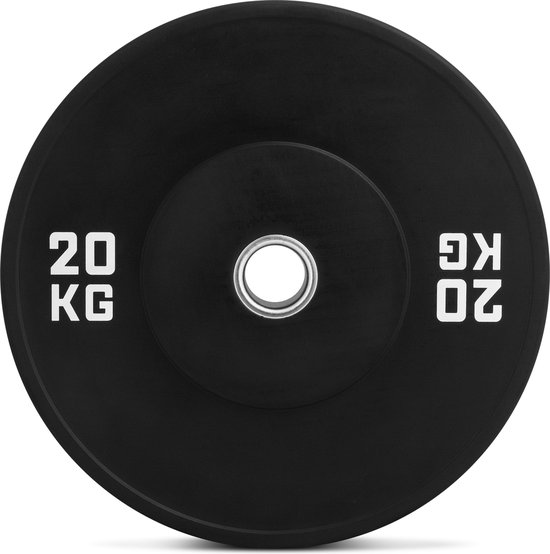 Gym Masters | 20 KG (1 stuk) - Olympische Halterschijven / Halterschijf / Bumper Plate - 50 mm - Crossfit / Krachttraining - 20KG / 50mm