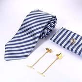 6 stuks stropdas kopspijkers voor mannen dasspeld met ketting 14K vergulde stropdas tack clutch voor bruiloft verjaardag jubileum zakelijk accessoire