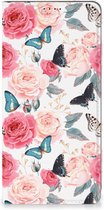 Flipcase Cadeautjes voor Moederdag Geschikt voor Samsung Galaxy A35 Smartphone Hoesje Butterfly Roses