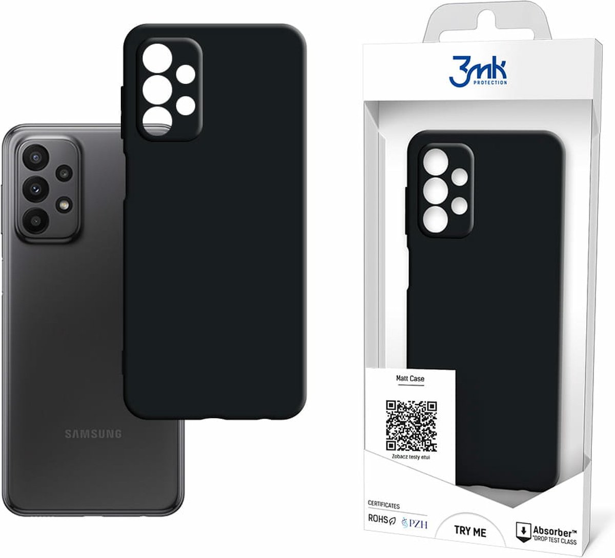 Samsung Galaxy A23 4G - 3mk Matt Case black