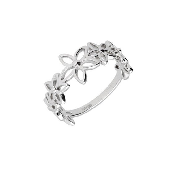 Zilveren Dames Ring Bloem - Dames Ring Bloem - Zilveren Bloem Ring - Amona Jewelry