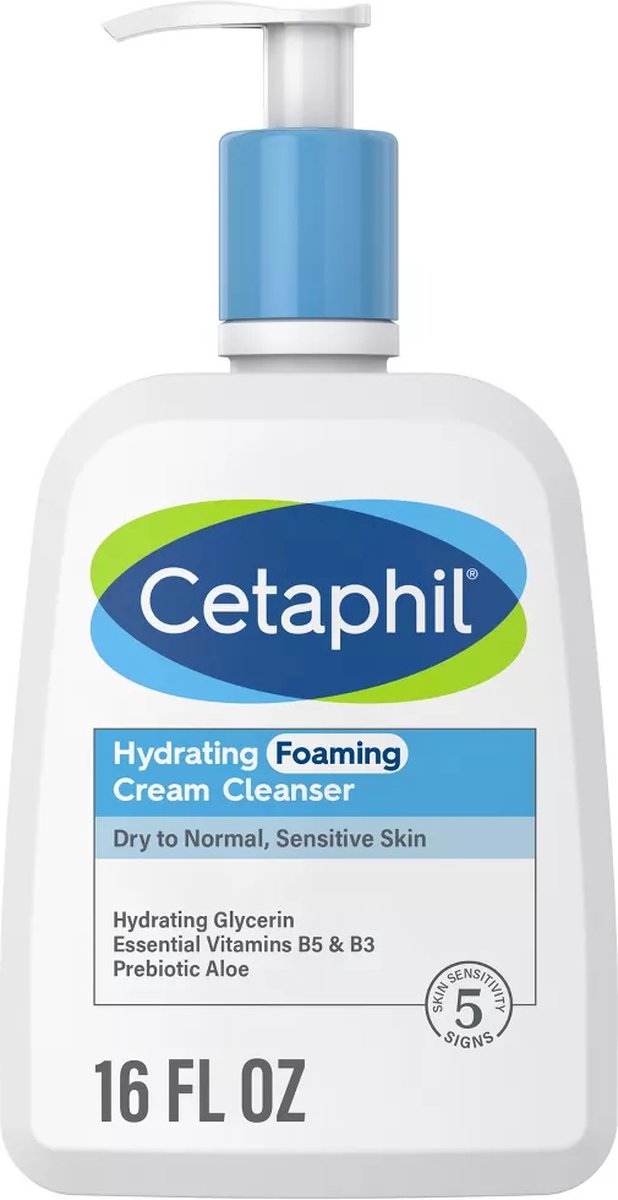 Cetaphil Hydrating Foaming Cream Face Cleanser - 473ml