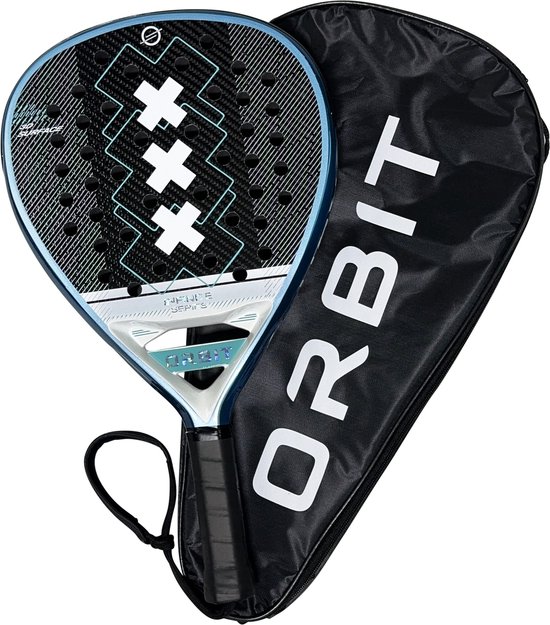 Orbit Majem Amsterdams Padel racket- inclusief rackethoes - padel - 3K carbon