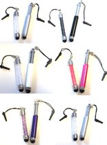Touch Screen Pen Set - 12Stuks - Verschillende kleuren - (extendable, 5.5-7.5cm) and w Jewelry Stones (5.5cm)
