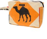 Trousse de toilette écologique fabriquée à partir de sacs de ciment recyclés - Washu camel