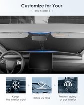 Tesla Model 3 2024 2025 Windscherm, zonneklep, inklapbare zonneklep, bescherming, zonneklep, afdekking, UV-straling, Tesla Model 3 Highland zonwering voor voorruiten