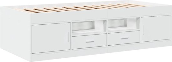 vidaXL-Slaapbank-met-lades-100x200-cm-bewerkt-hout-wit