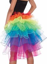 KIMU Tutu Staart Regenboog Tule Rok - XS S M L XL - Petticoat Rokje Eenhoorn Rainbow Gekleurde Sleep Paradijsvogel Pride Unicorn Festival