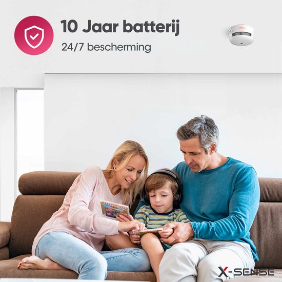 X-Sense XS01 Rookmelder - 10 jaar batterij - Compact design - Voldoet aan Europese norm - Brandalarm