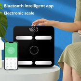 NewWave® - Slimme Weegschaal Met Bluetooth Smart App - LCD HD-scherm - Lichaamsvet Meten - BMI Meten - Fitness Weegschaal
