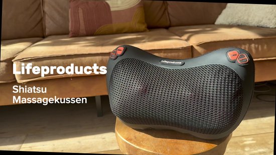 Lifeproducts Shiatsu Massagekussen Draadloos - Elektrisch Nekmassage Apparaat - Massage Apparaten - Nek en Schouder Massage Apparaat - Massageapparaten met Infrarood Verwarming