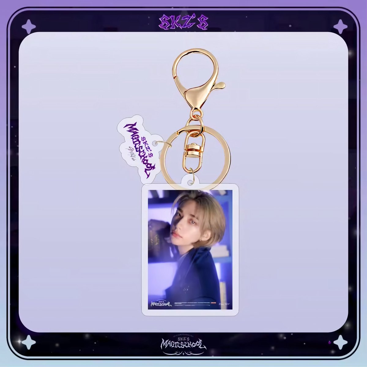 KPOP Idol Stray Kids SKZ'S MAGIC SCHOOL Hyunjin Plastic Keyring Acrylic Keychain [Sleutelhanger]