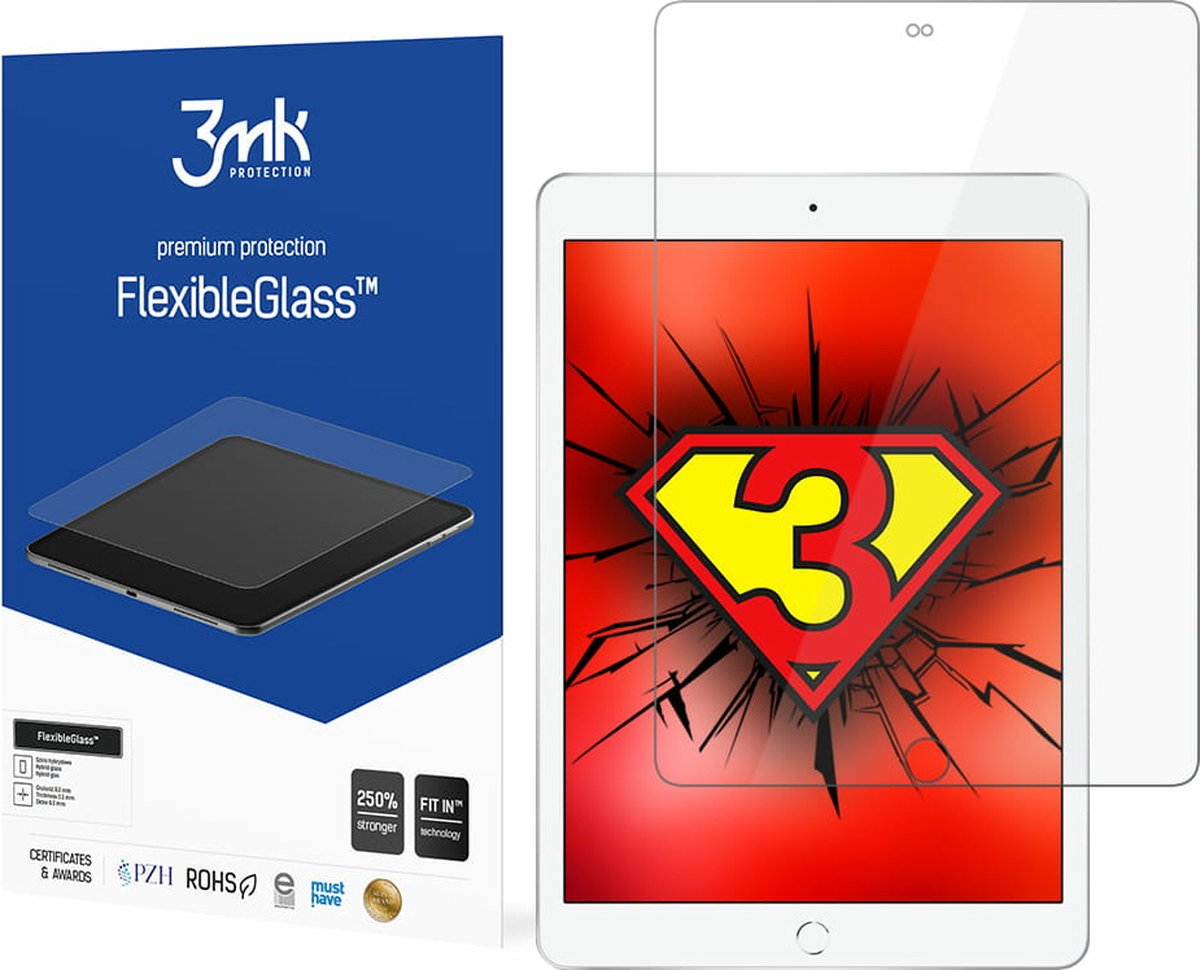 iPad 2019 10.2 Schermfilm 7H Flexibel Glas Schokbestendig Flexibel Glass 3mk